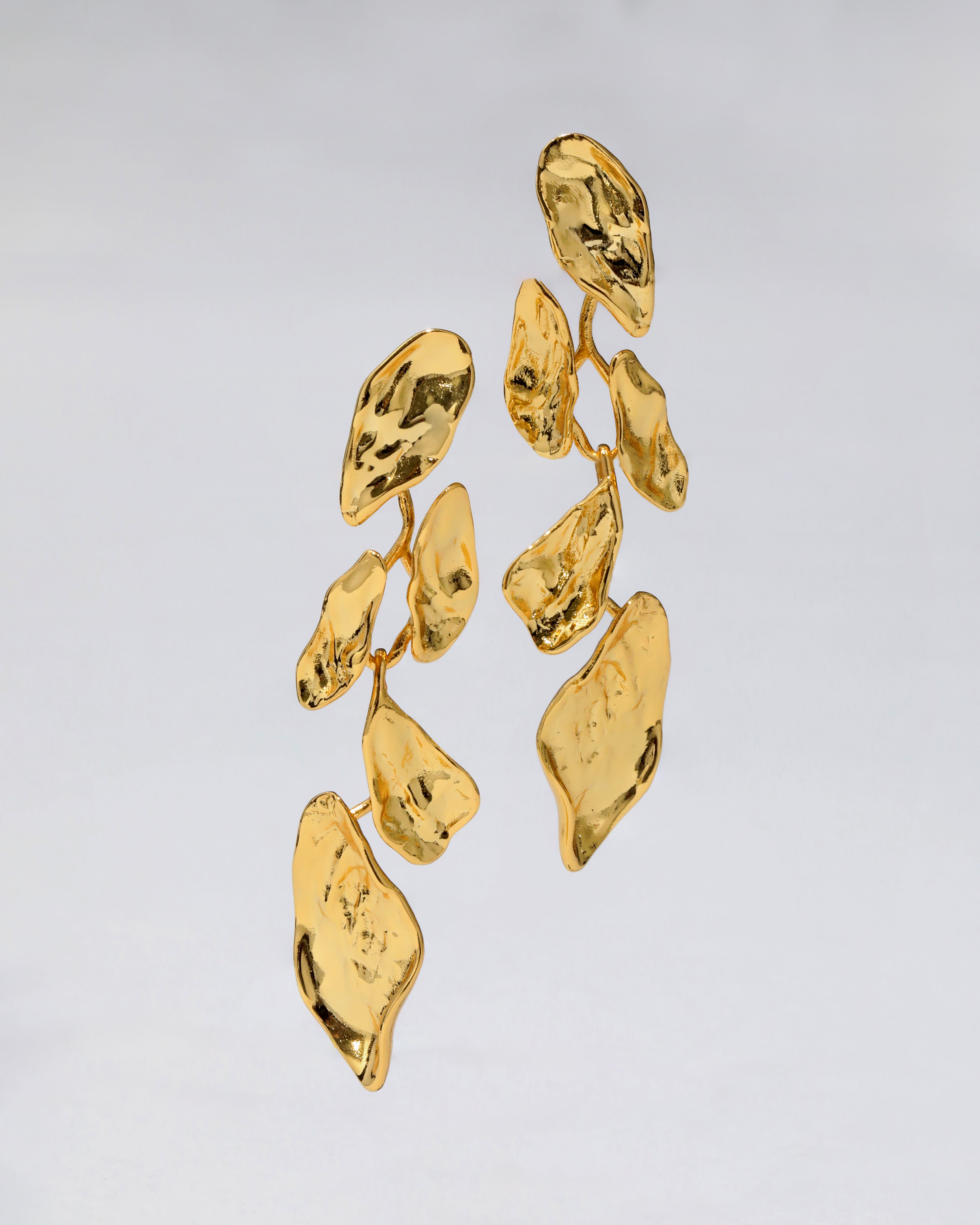 Mosaic Molten Gold Post Earring