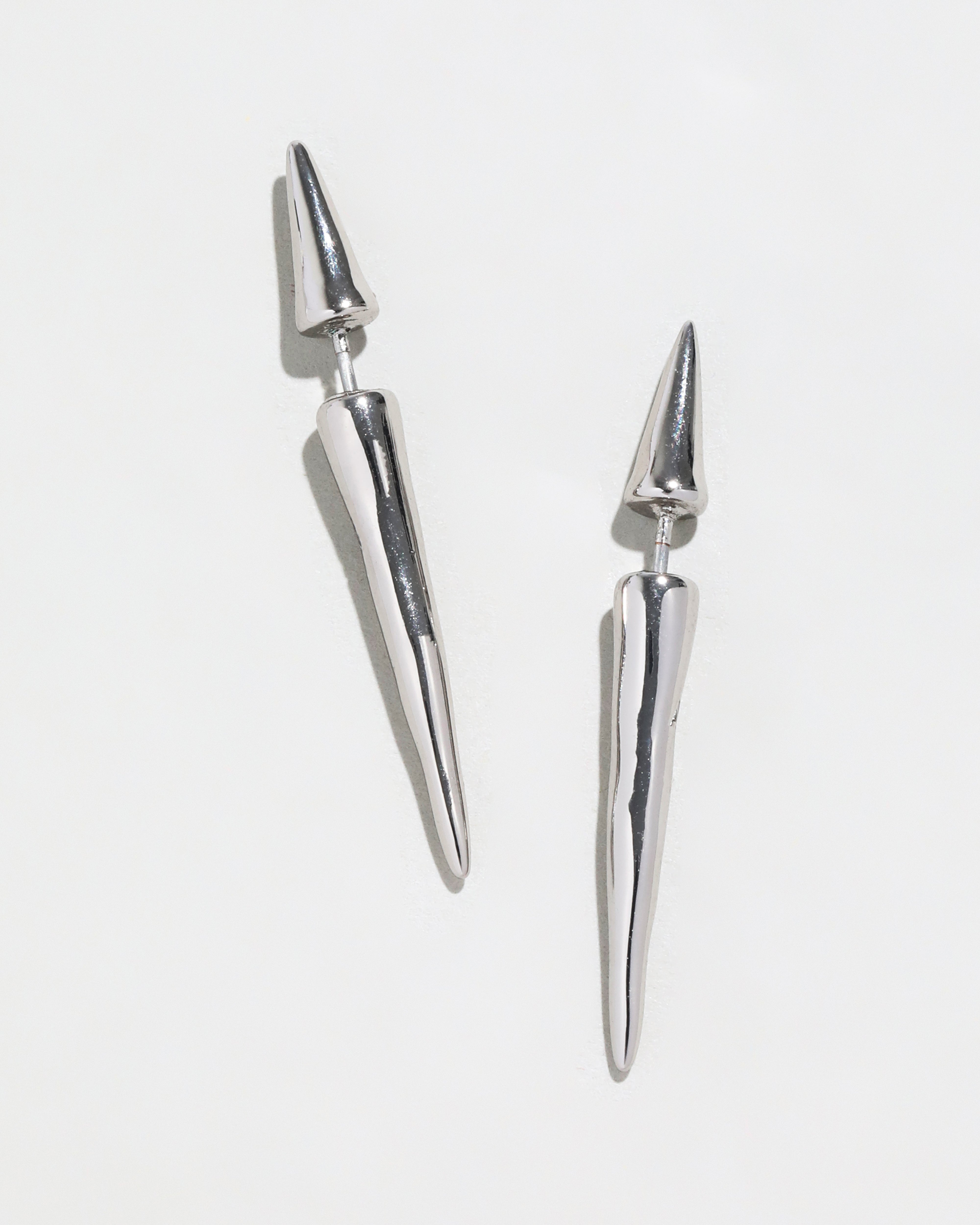 Asterales Molten Bezel Stud Earring- Silver