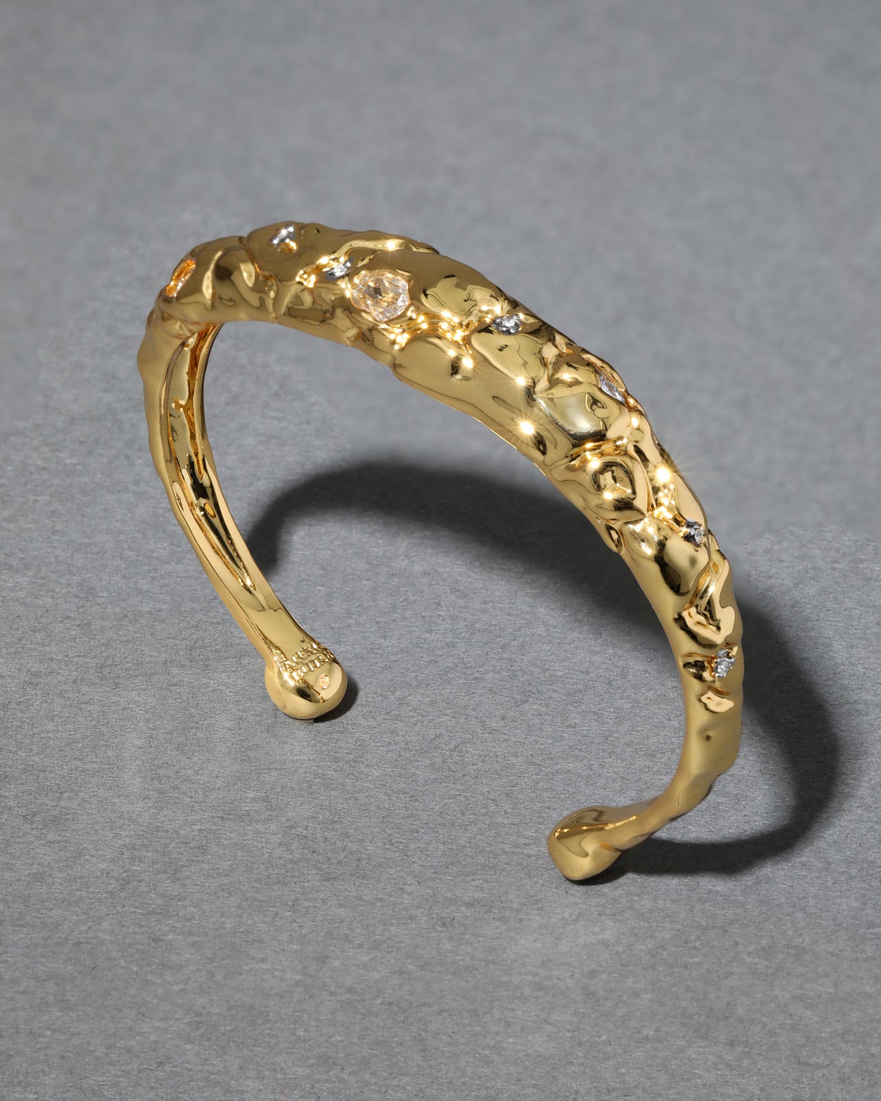 Brut Gold Crystal Cuff Bracelet - Photo 2