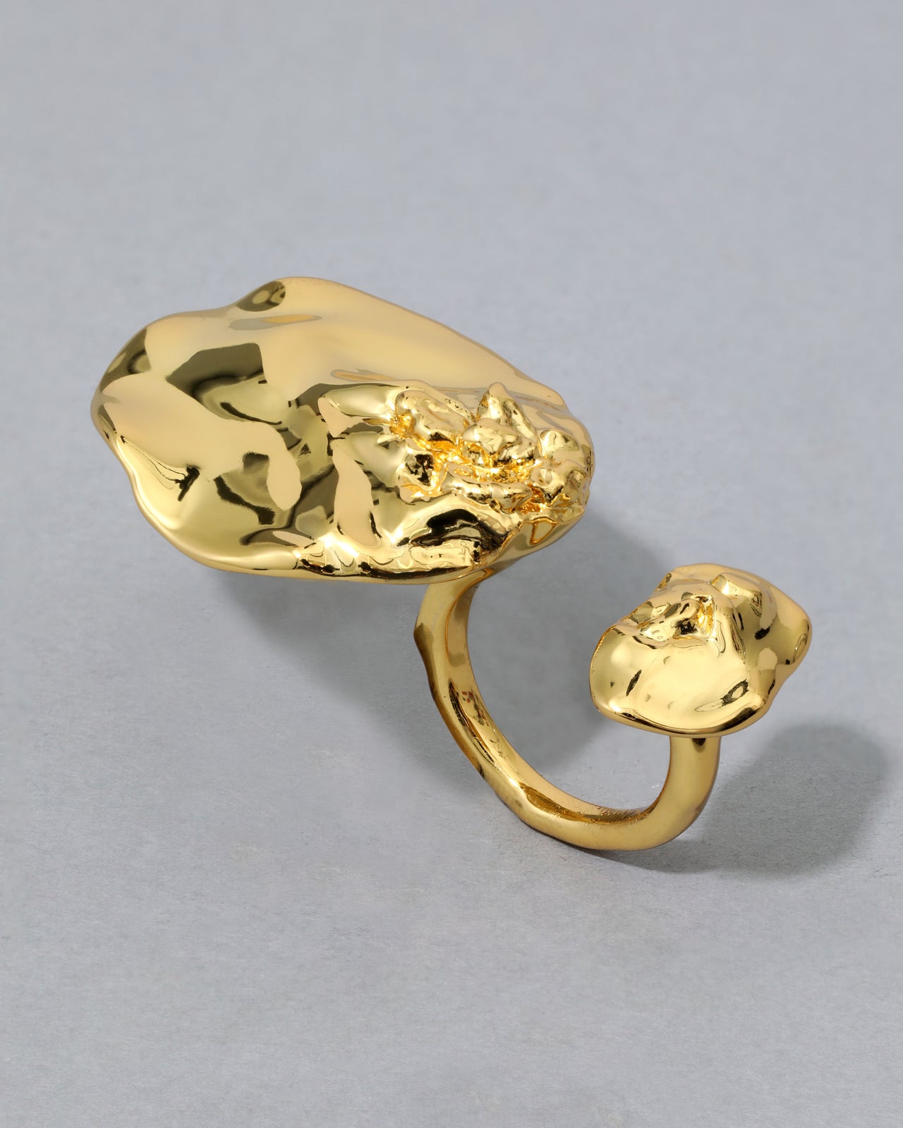 Brut Gold Double Disc Ring - Photo 2