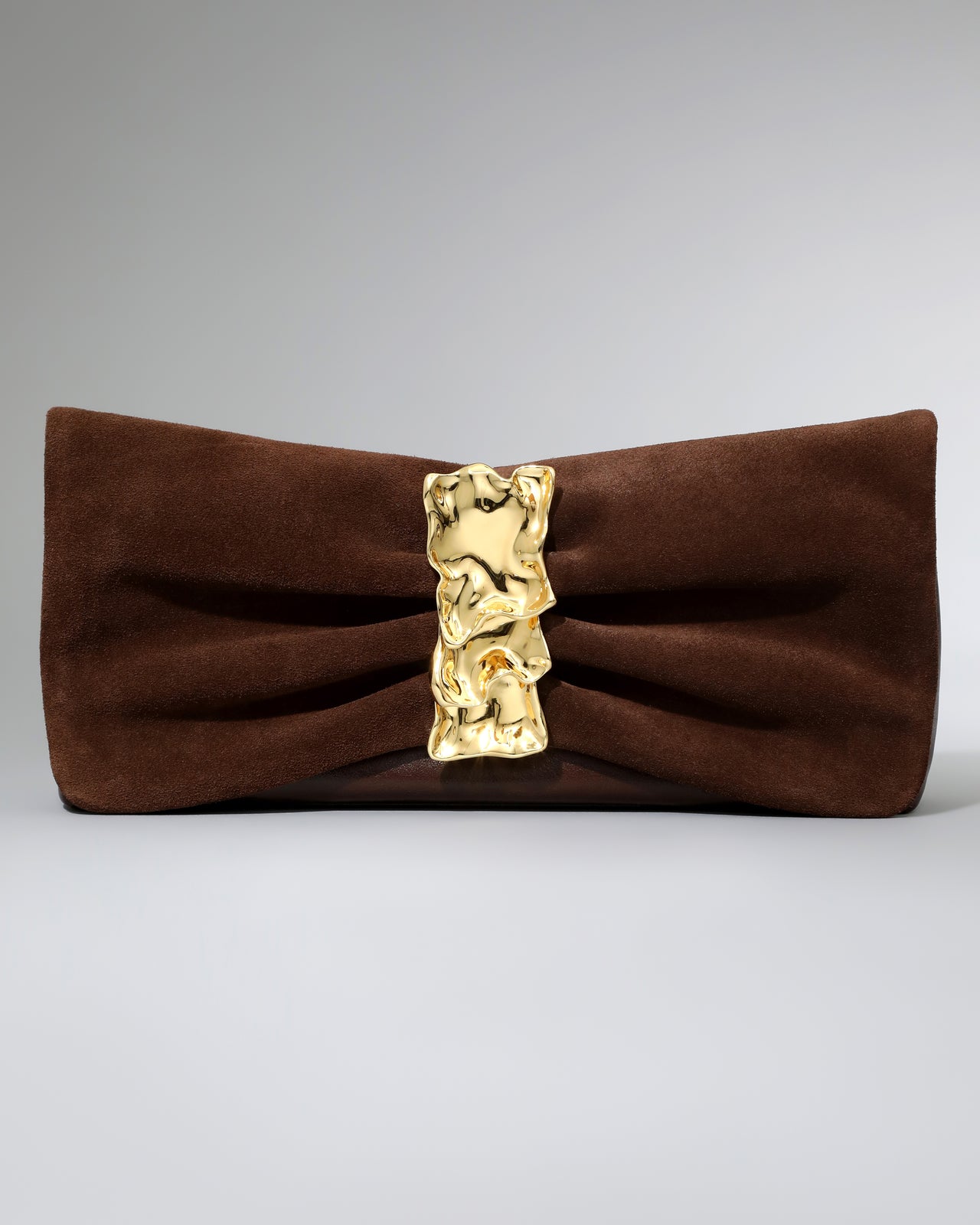 Gold Ribbon Convertible Shoulder Bag- Chocolate - Photo 2