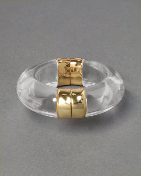 Gold Liquid Metal Dome Bangle by Alexis Bittar for $20 | Rent the Runway