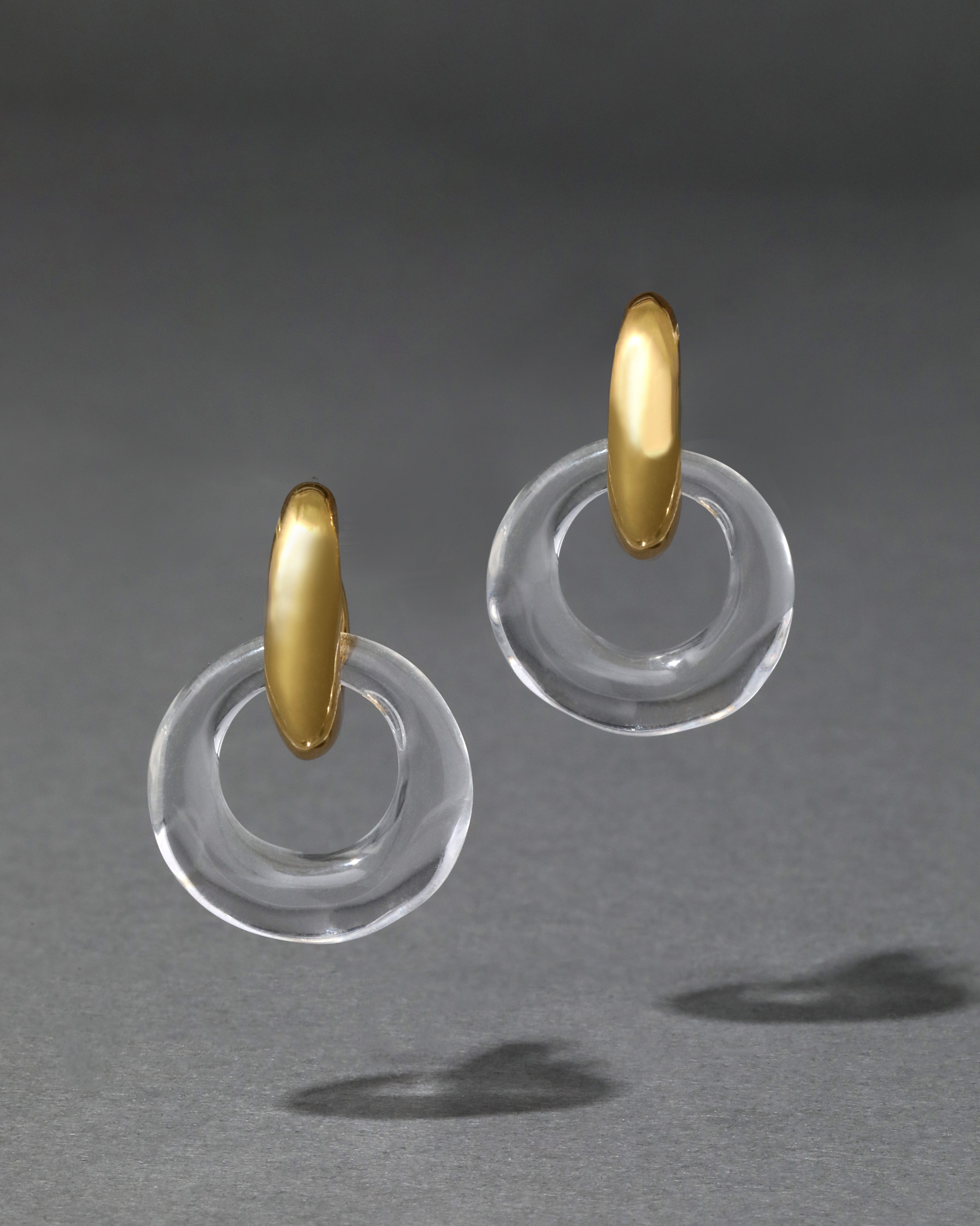 Clear Liquid Lucite Door Knocker Earring | Alexis Bittar