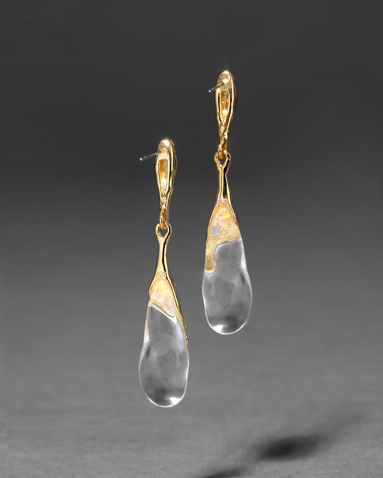 Liquid Lucite Teardrop Post Earring - Photo 2