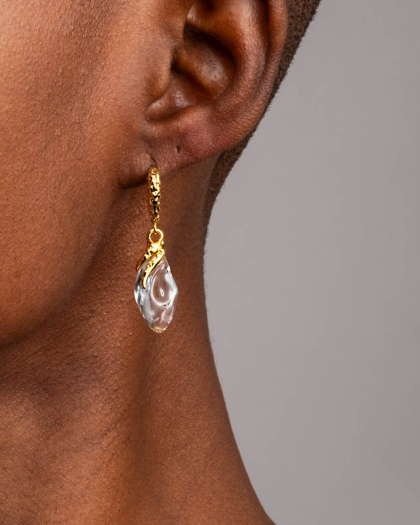 Liquid Vine Lucite Raindrop Leverback Earring - Photo 2