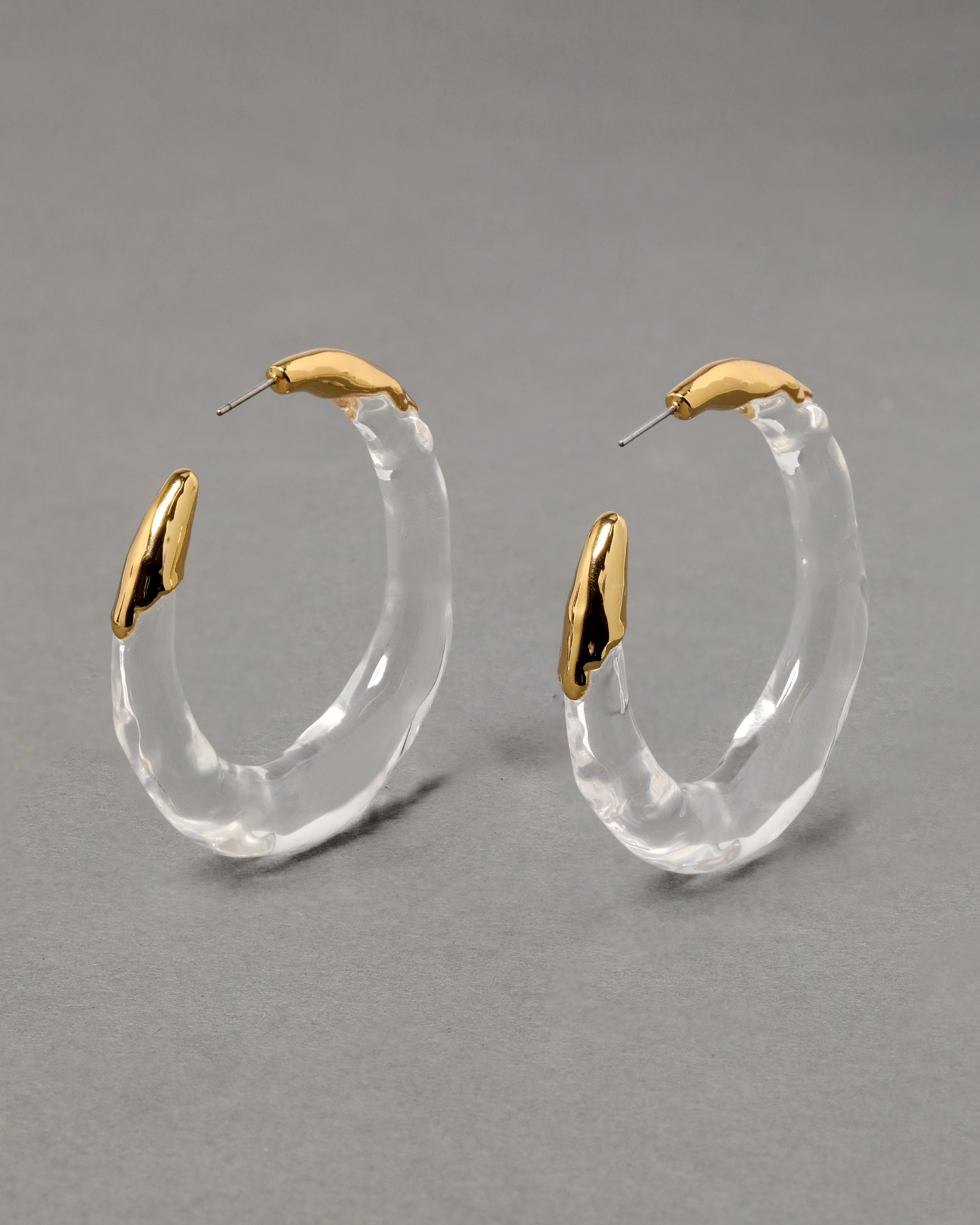 Clear Lucite Molten Hoop Earring | ALEXIS BITTAR