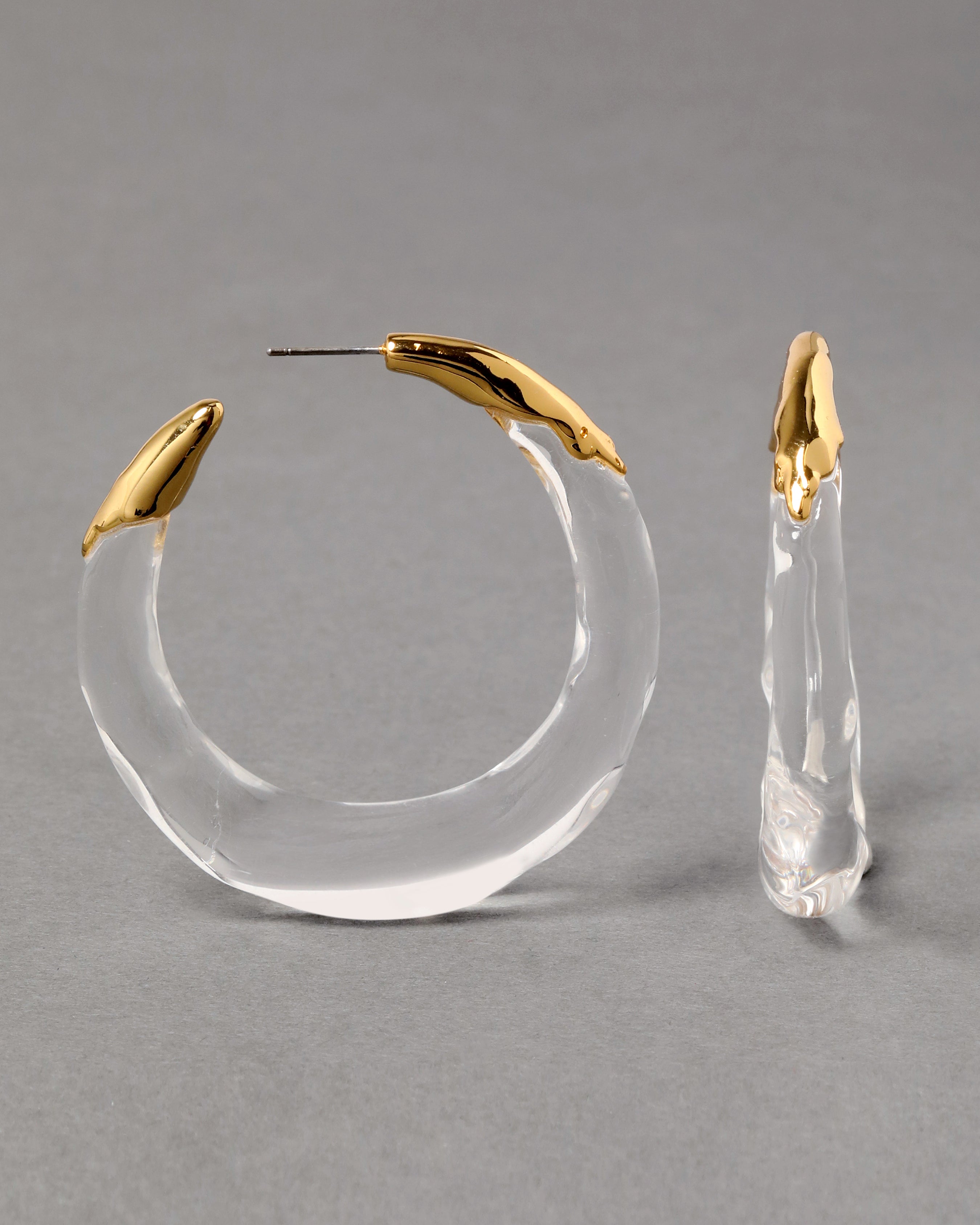 Clear Lucite Molten Hoop Earring | ALEXIS BITTAR