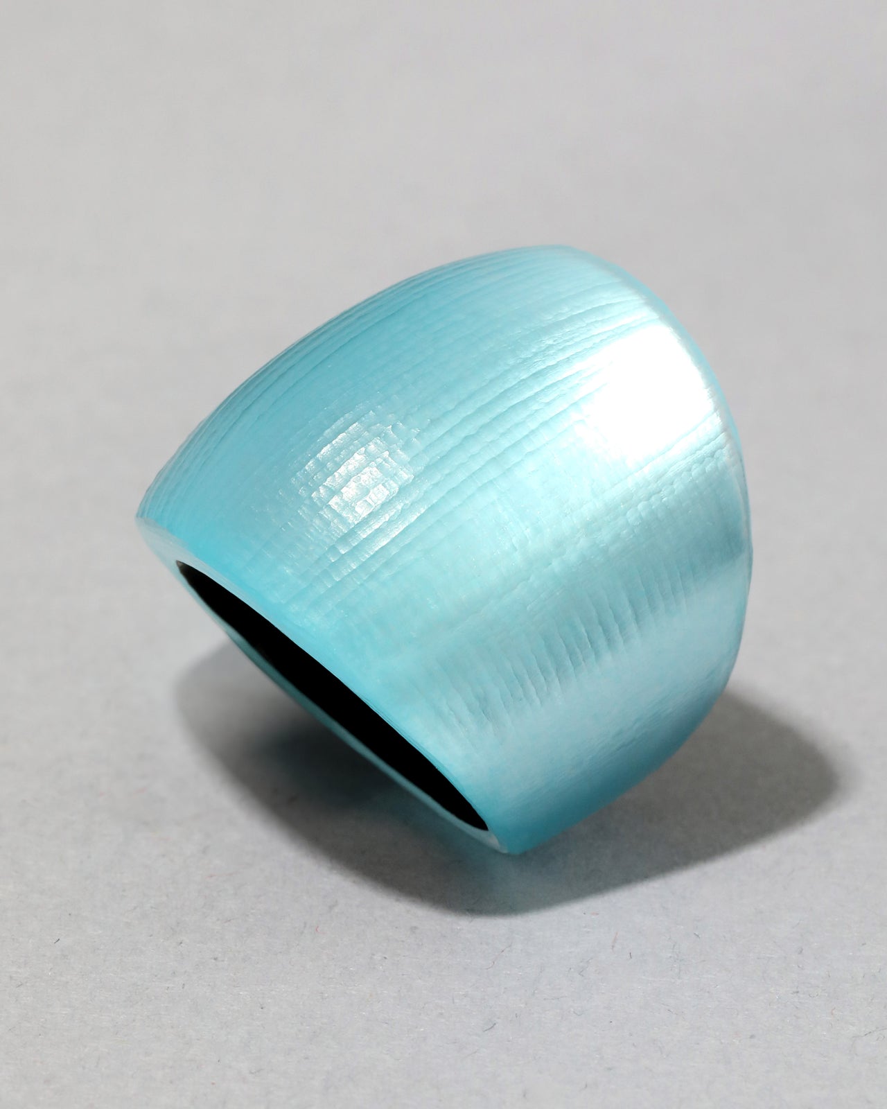 Lucite Block Ring- Icy Blue - Photo 2