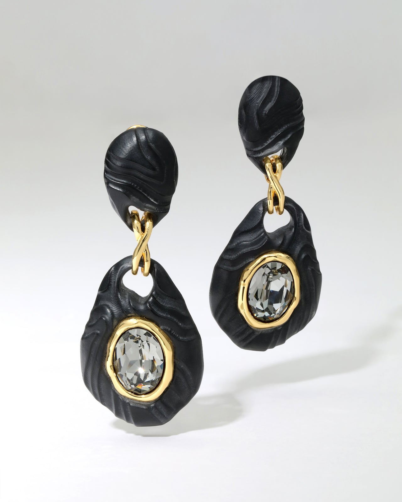 Madera Lucite Drop Earring- Black - Photo 2