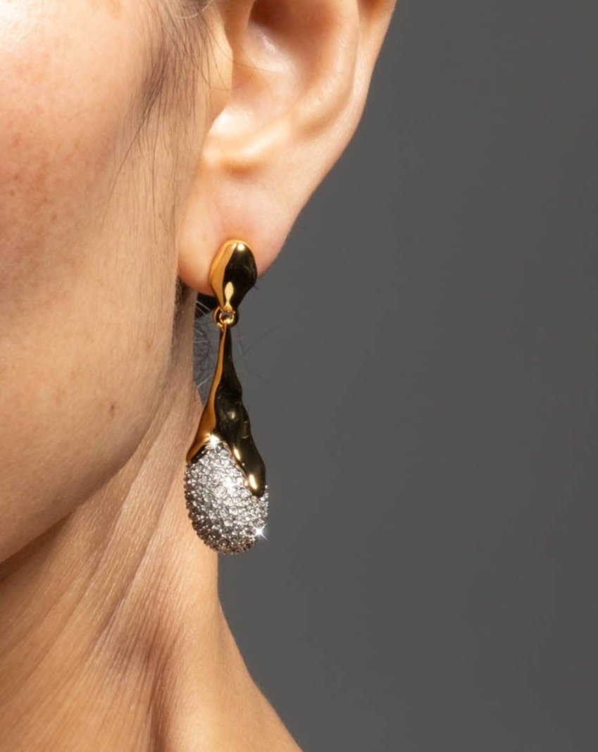 Solanales Crystal Teardrop Earring - Photo 2