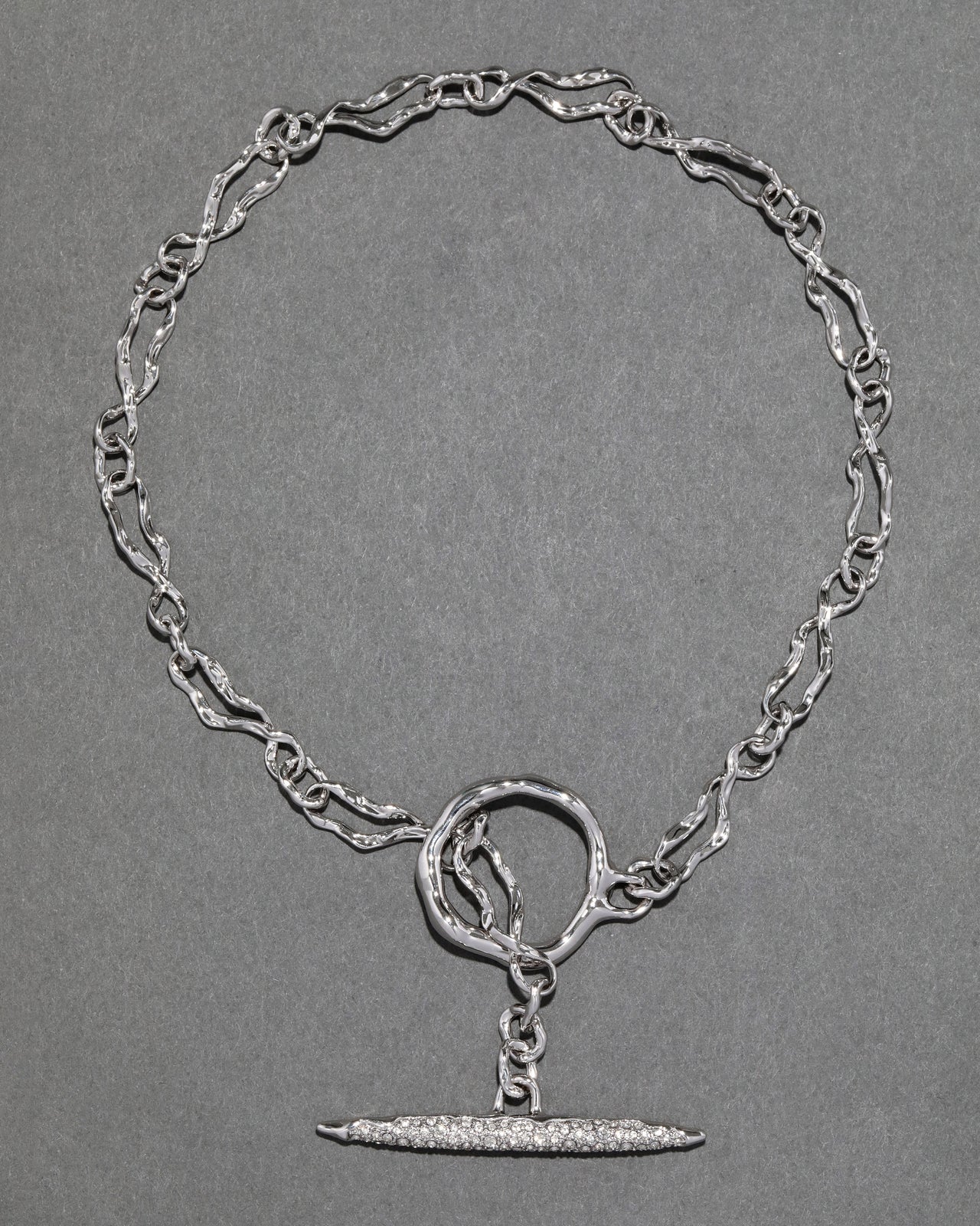 Solanales Silver Crystal Toggle Necklace - Photo 2