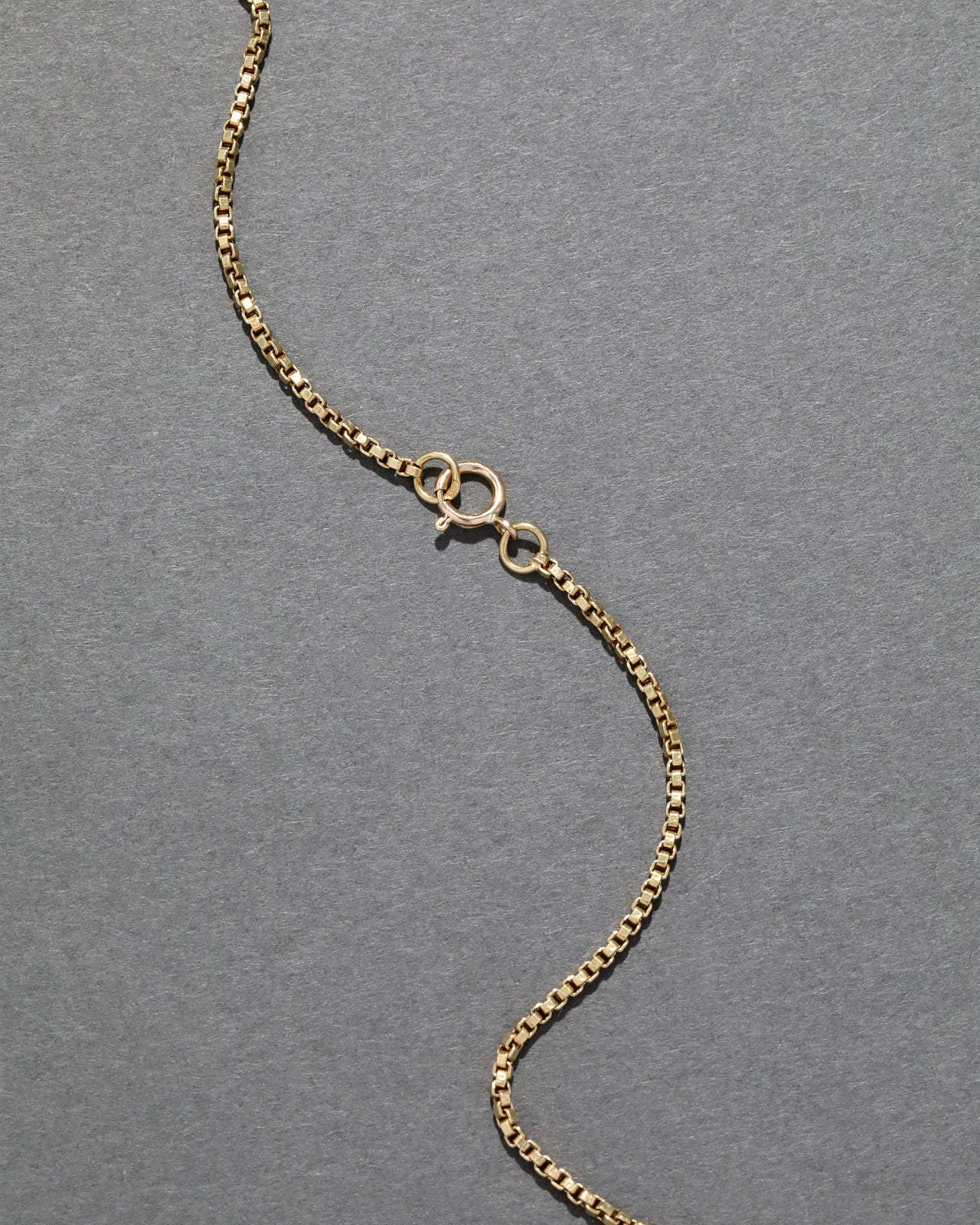 Vintage 14k Gold Thin Box Chain Necklace - Photo 2