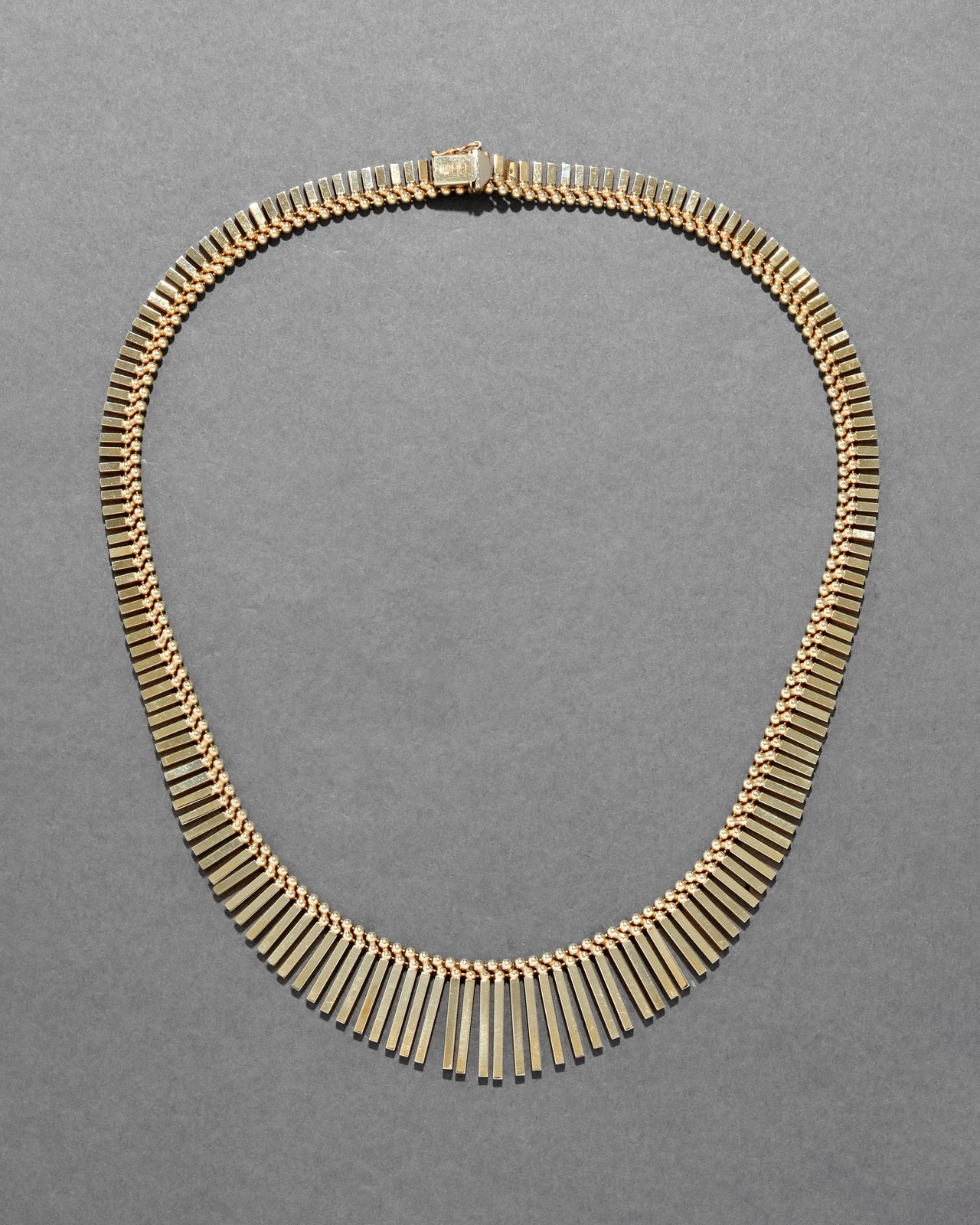 Vintage 1980s 14k Gold Italian Fringe Necklace - Photo 2