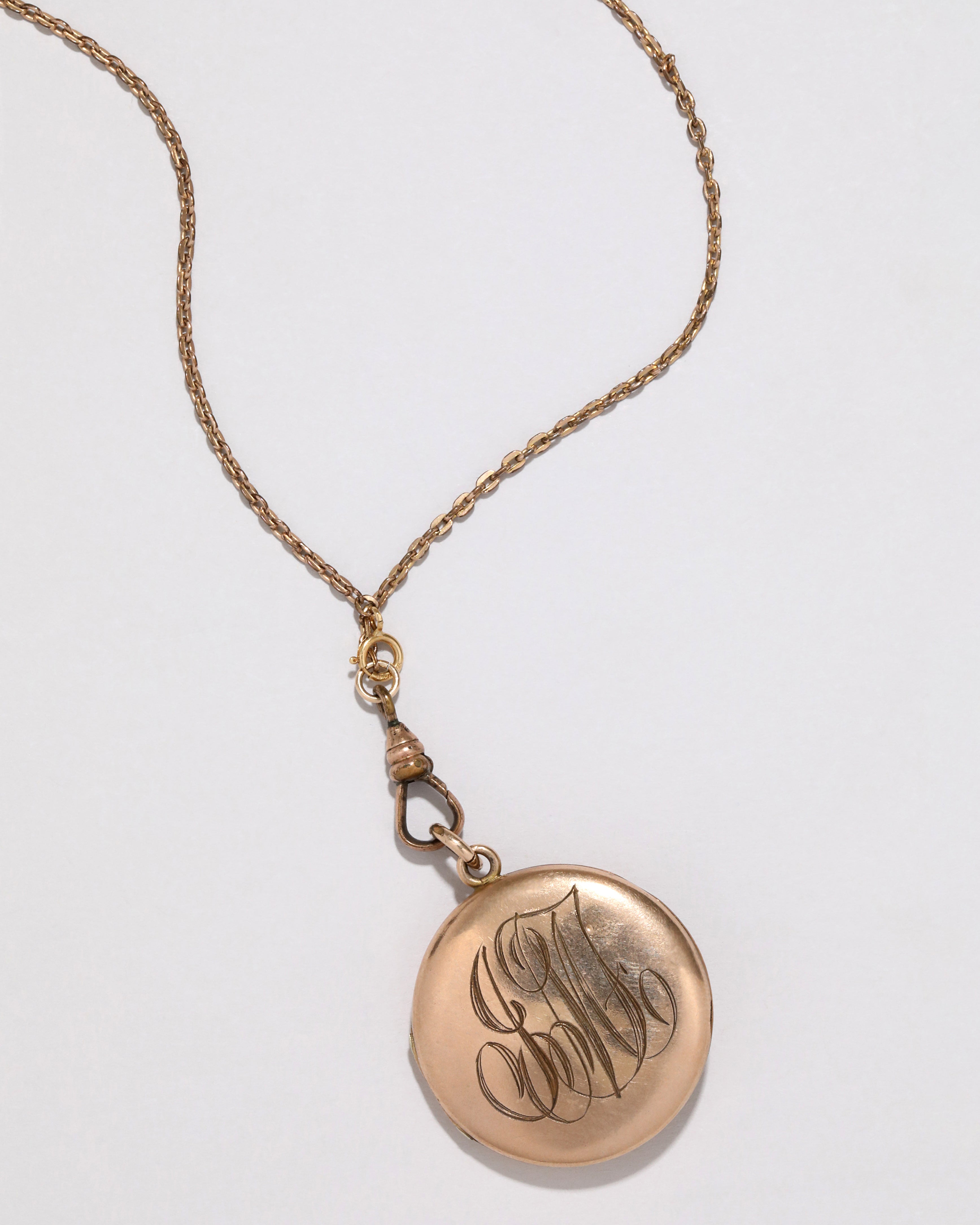 Antique Art Nouveau Gold Filled Locket Necklace With Woman And Lily ...