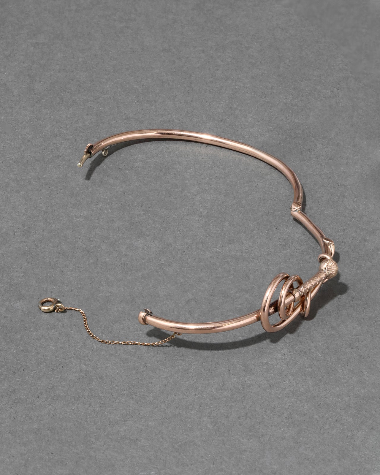 Antique 1880s 14k Rose Gold Fill Nautical Twisted Knot Bracelet - Photo 2