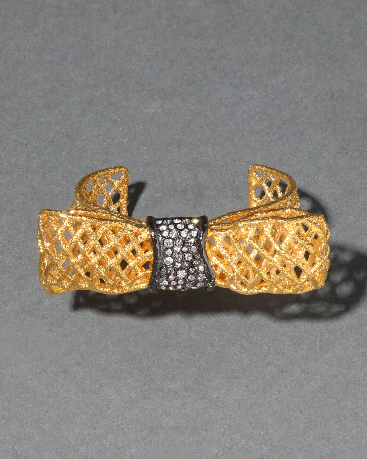 Archive Crystal Encrusted Bow Cuff Bracelet - Photo 2