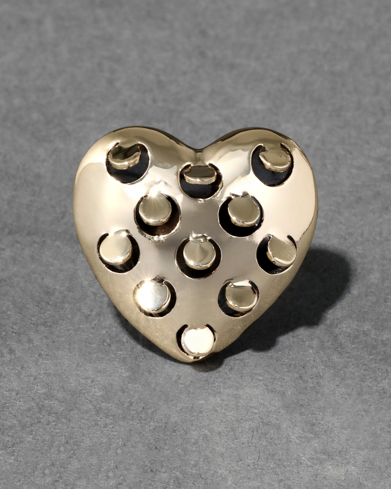 Archive Gold Grater Heart Ring - Photo 2