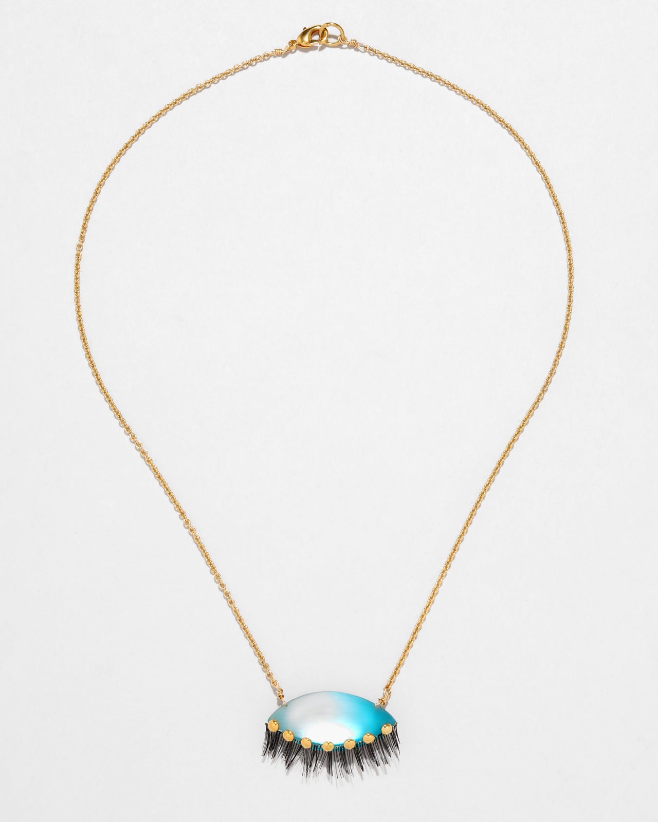 Archive Lucite Sleeping Eye Pendant Necklace - Photo 2