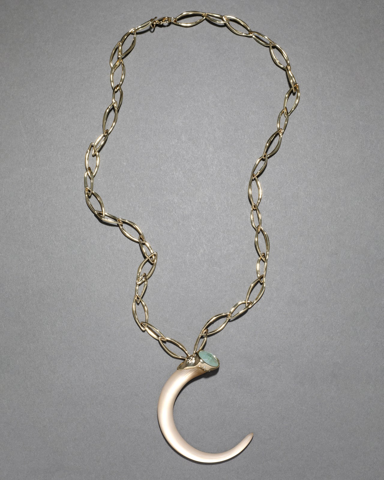 Archive Custom Link with Mother of Pearl Doublet and Horn Necklace - Photo 2